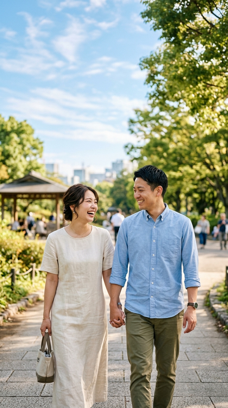 出会いを喜ぶカップル
